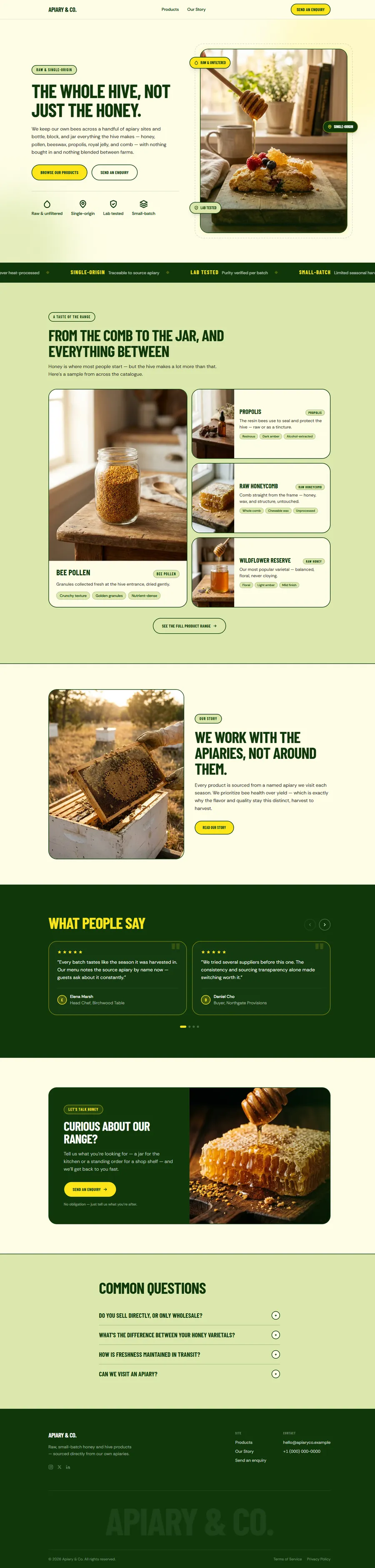 Apiary — Astro Product Catalogue Theme screenshot