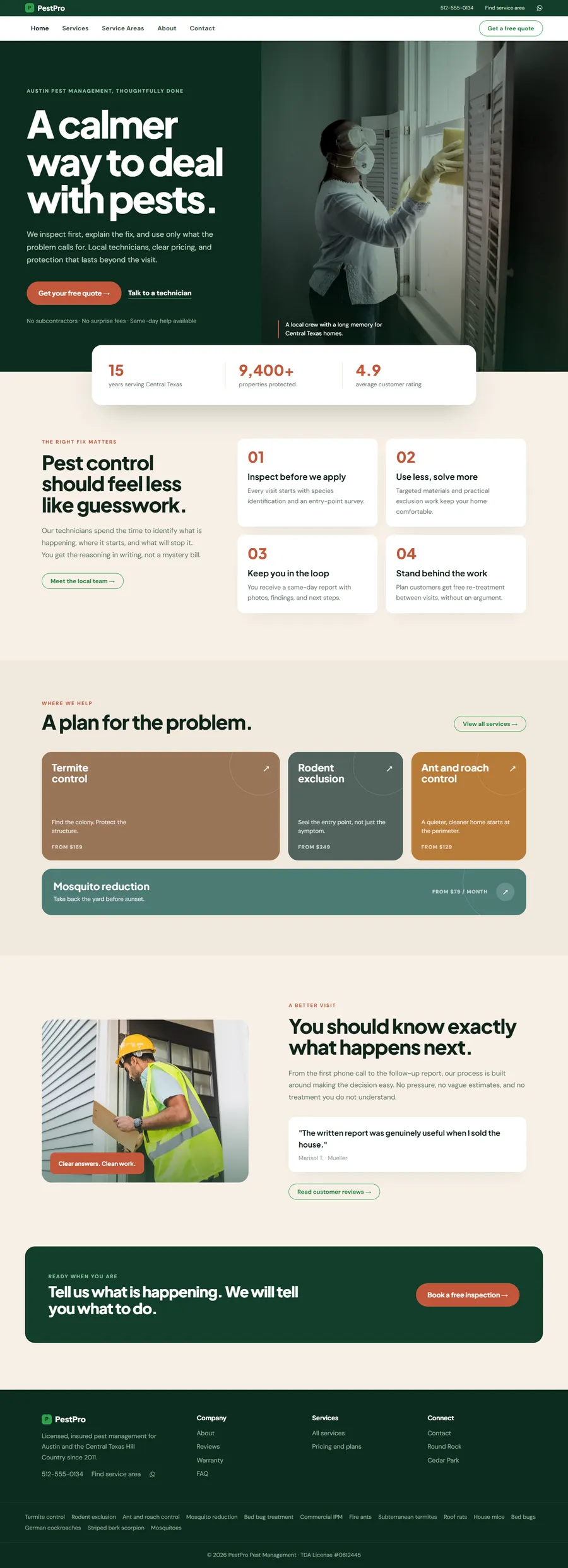 PestPro — Pest Control Astro Theme screenshot